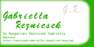 gabriella reznicsek business card